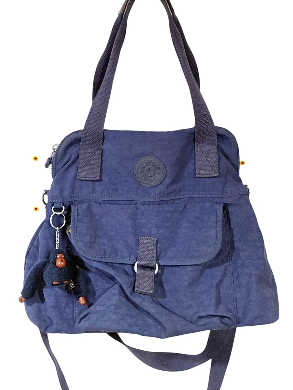 Kipling Women's Pahneiro Printed Large Handbag Adjustable Strap Blue Tonal Tote